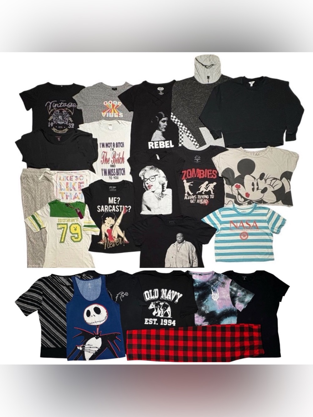 Bundle 23 Pieces – Casual, Trendy size XL Women’s Graphic Tee & Lounge